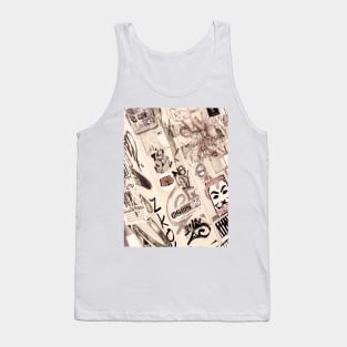 Sticker Art NYC Street Graffiti Urban Tags Tank Top